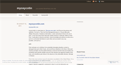 Desktop Screenshot of myoxycontin.wordpress.com