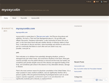 Tablet Screenshot of myoxycontin.wordpress.com