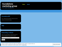 Tablet Screenshot of foundationsmarketing.wordpress.com