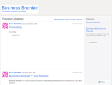 Tablet Screenshot of businessbrainiac.wordpress.com