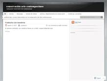 Tablet Screenshot of conservacioncontemporanea.wordpress.com