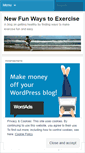 Mobile Screenshot of newfunwaystoexercise.wordpress.com