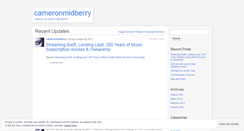 Desktop Screenshot of cameronmidberry.wordpress.com