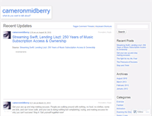 Tablet Screenshot of cameronmidberry.wordpress.com