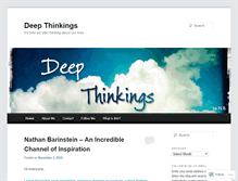 Tablet Screenshot of deepthinkings.wordpress.com