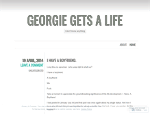 Tablet Screenshot of georgiegetsalife.wordpress.com