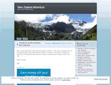 Tablet Screenshot of adventurenz.wordpress.com