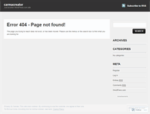Tablet Screenshot of carmacreator.wordpress.com