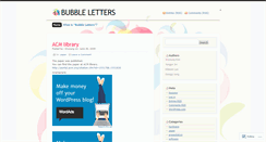 Desktop Screenshot of bubbleletters.wordpress.com