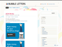 Tablet Screenshot of bubbleletters.wordpress.com