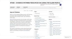 Desktop Screenshot of mtabcageing.wordpress.com