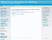 Tablet Screenshot of milindchoudhary.wordpress.com