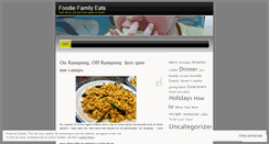 Desktop Screenshot of foodiefamilyeats.wordpress.com