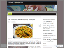 Tablet Screenshot of foodiefamilyeats.wordpress.com