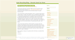 Desktop Screenshot of greenautorecycling.wordpress.com