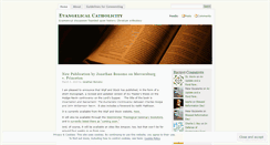 Desktop Screenshot of evangelicalcatholicity.wordpress.com