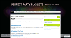 Desktop Screenshot of partyplaylists.wordpress.com