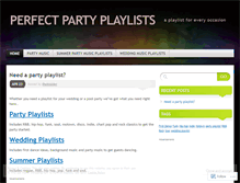 Tablet Screenshot of partyplaylists.wordpress.com