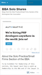 Mobile Screenshot of bbasoloshares.wordpress.com
