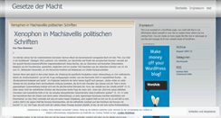 Desktop Screenshot of gesetzedermacht.wordpress.com