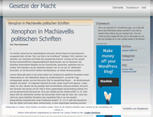 Tablet Screenshot of gesetzedermacht.wordpress.com