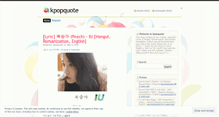 Desktop Screenshot of kpopquote.wordpress.com