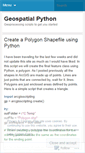 Mobile Screenshot of geospatialpython.wordpress.com