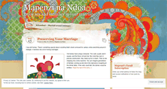 Desktop Screenshot of mapenzinandoa.wordpress.com