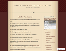 Tablet Screenshot of brookfieldhistoricalsociety.wordpress.com