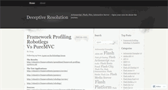 Desktop Screenshot of deceptiveresolution.wordpress.com