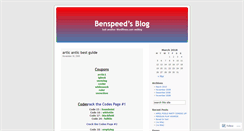 Desktop Screenshot of benspeed.wordpress.com