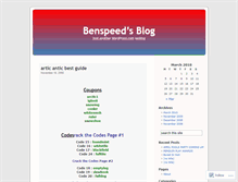 Tablet Screenshot of benspeed.wordpress.com