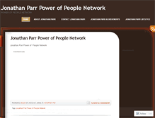 Tablet Screenshot of jonathanparrpowerofpeoplenetwork.wordpress.com