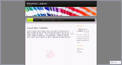 Desktop Screenshot of alexandraladevie.wordpress.com