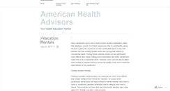 Desktop Screenshot of americanhealthadvisors.wordpress.com