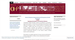 Desktop Screenshot of occupationalhealthpsychology.wordpress.com