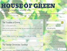 Tablet Screenshot of houseofgreen.wordpress.com