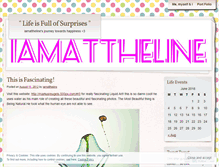 Tablet Screenshot of iamattheline.wordpress.com