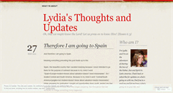 Desktop Screenshot of lydialouiselife.wordpress.com