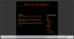 Desktop Screenshot of helloentropy.wordpress.com