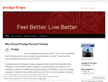 Tablet Screenshot of prodigefittips.wordpress.com