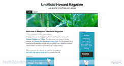 Desktop Screenshot of howardmagazinefan.wordpress.com
