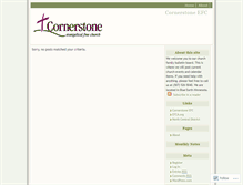 Tablet Screenshot of cornerstoneonline.wordpress.com