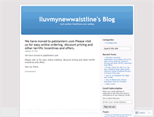 Tablet Screenshot of iluvmynewwaistline.wordpress.com