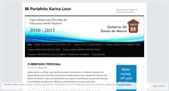 Desktop Screenshot of portafolioedemskarinaleon.wordpress.com