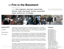 Tablet Screenshot of fireinthebasement.wordpress.com