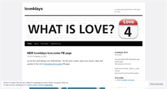 Desktop Screenshot of love4days.wordpress.com