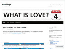 Tablet Screenshot of love4days.wordpress.com