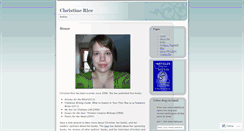 Desktop Screenshot of christinericeauthor.wordpress.com
