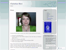 Tablet Screenshot of christinericeauthor.wordpress.com